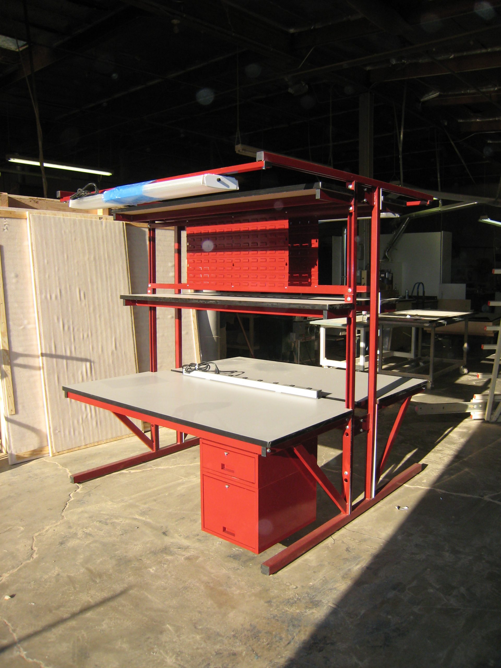 RDM Double-Sided Workbench - Model T-101P-OLD-BURGSUN Double-Sided Workbench T-101P-OLD-BURGSUN