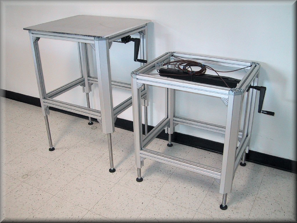 RDM Aluminum Frame Lift Table - Model A107P-ALUM-SUSP45-01 A-107P-AL-S-TWINS
