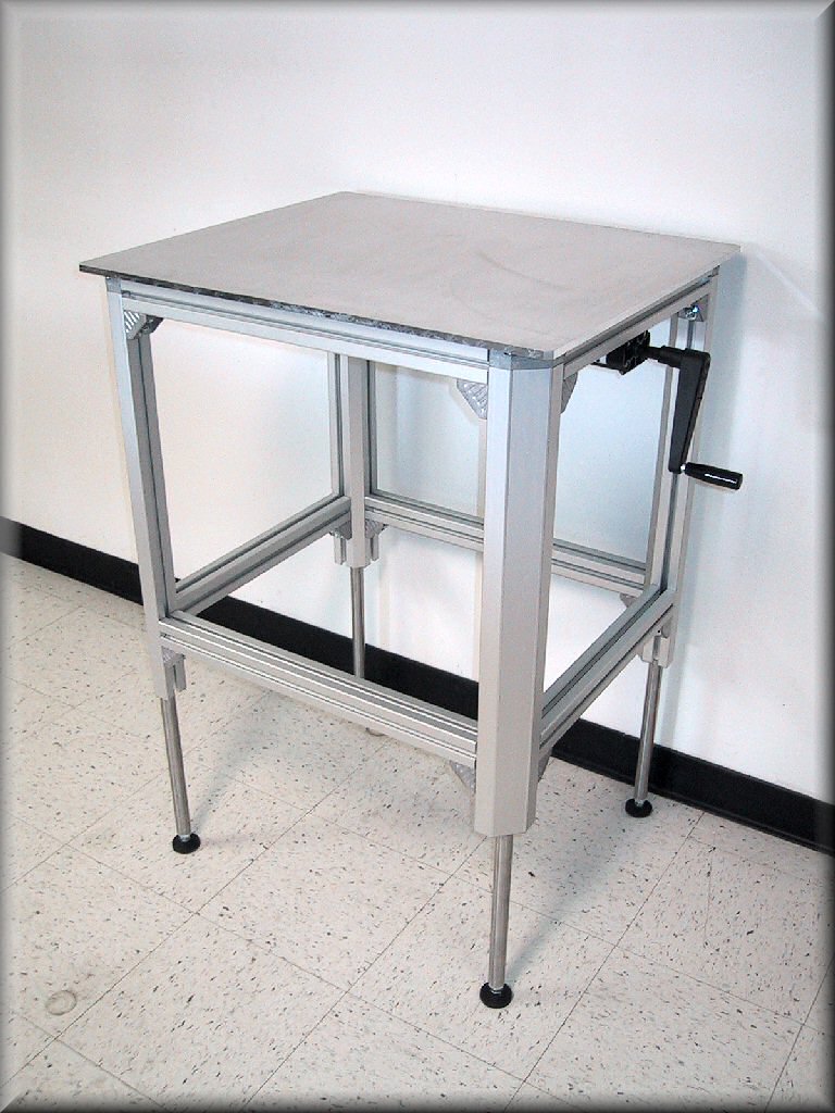 RDM Aluminum Frame Lift Table - Model A107P-ALUM-SUSP45-01 Model A-107P-AL-S