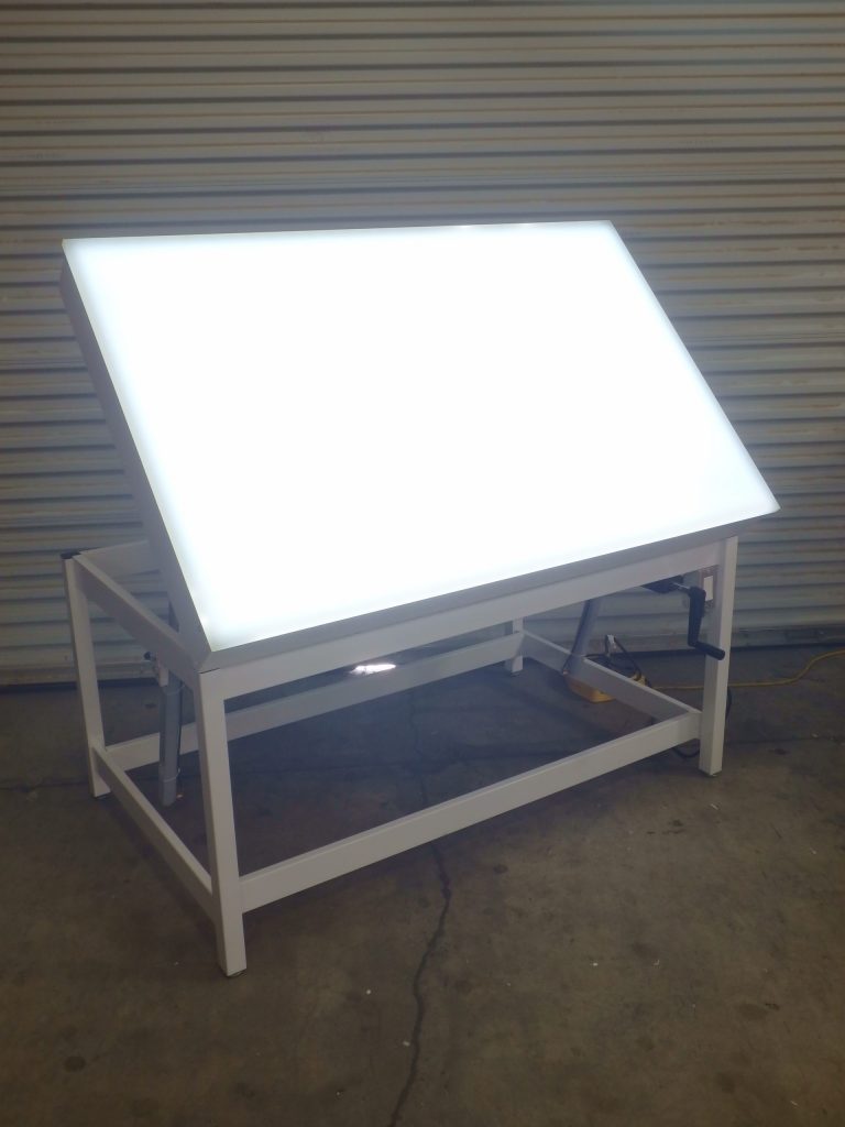 RDM Tilt Top Light Table - Model A-109P-TILT-HYD12M A-109P-TILT-HYD12M Tilt Top Light Table