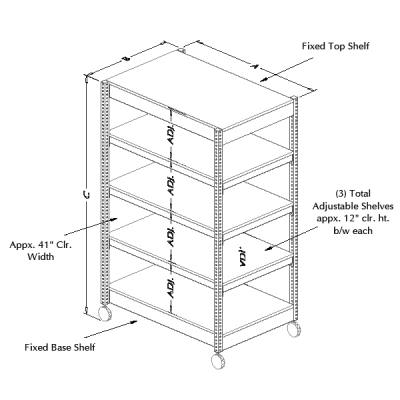 Cart Model MC-109P-ADJSHLVS blank