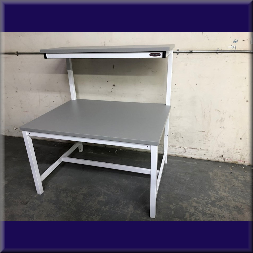 F-103P-ESD-36X48X30H-18DUPPRX24H-DWHITEFRAME-ESDGREYTOP-NEUTGREYUPPR-QTY2 F-103P-ESD-36X48X30H-18DUPPRX24H