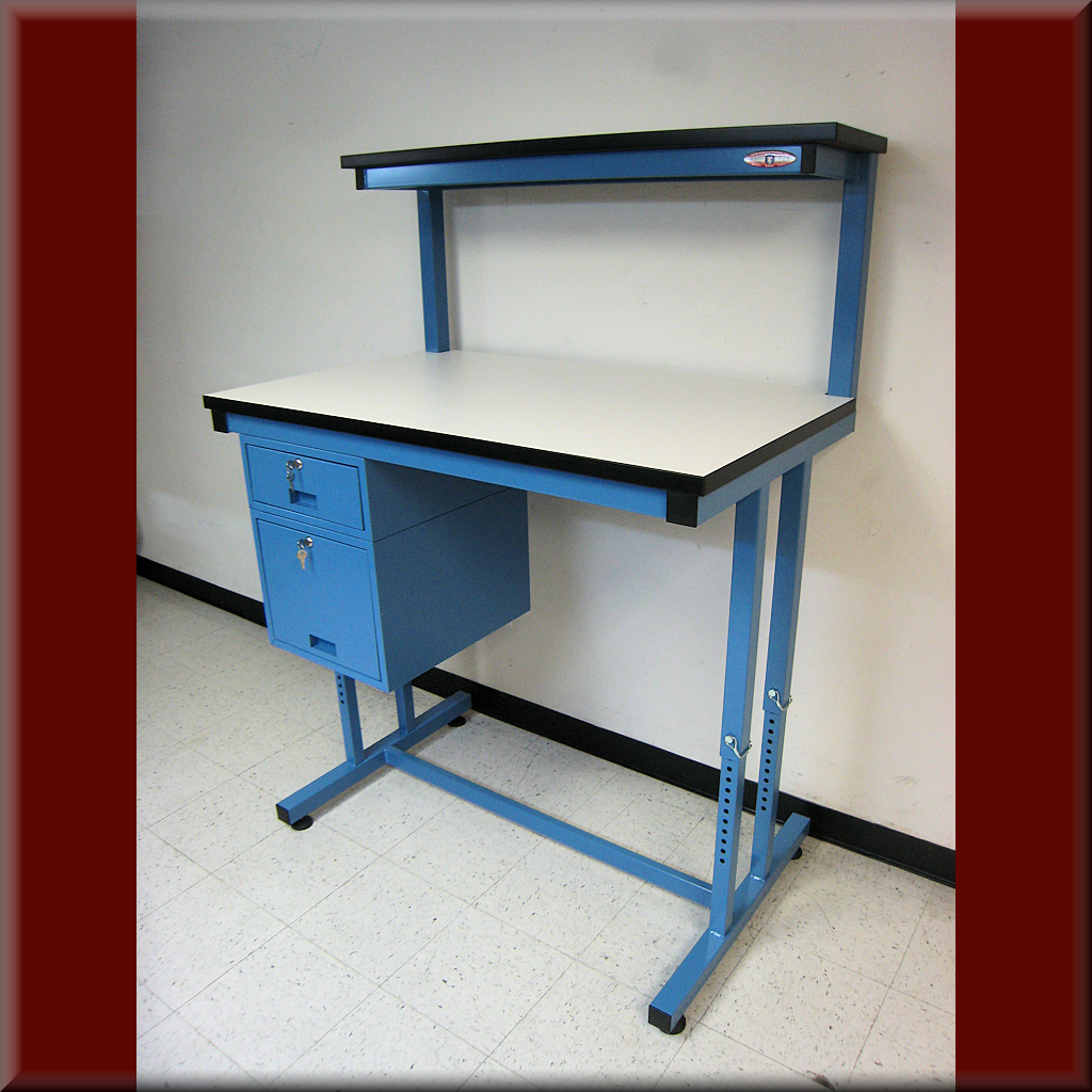 RDM Adjustable Height Workbench - Model i-103P-PIN-RDMBLUE-01 i-103P-PIN-RDMBLUE-01
