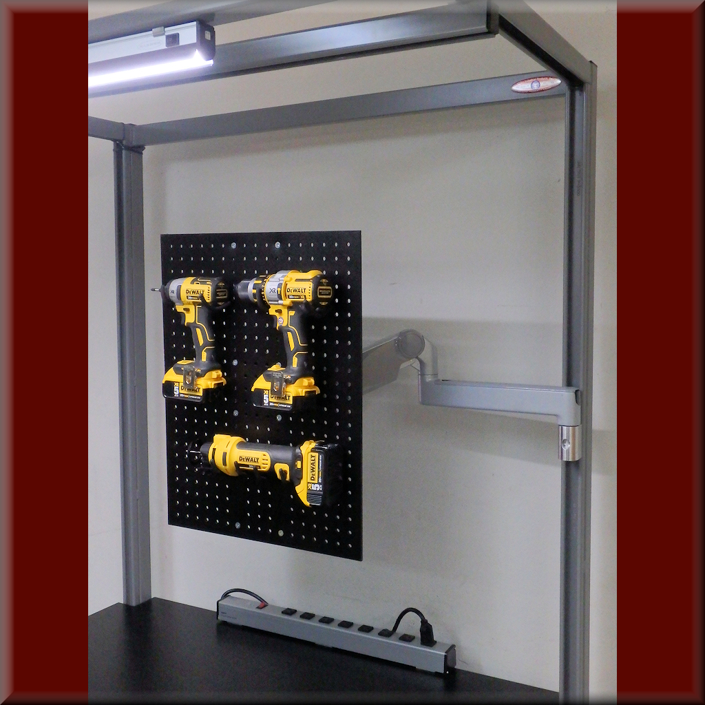 RDM Articulating Tool Peg Board - Model ACCY-WB-ATB-PEG-HDPE-BLK ACCY-WB-ATB-PEG-HDPE-BLK