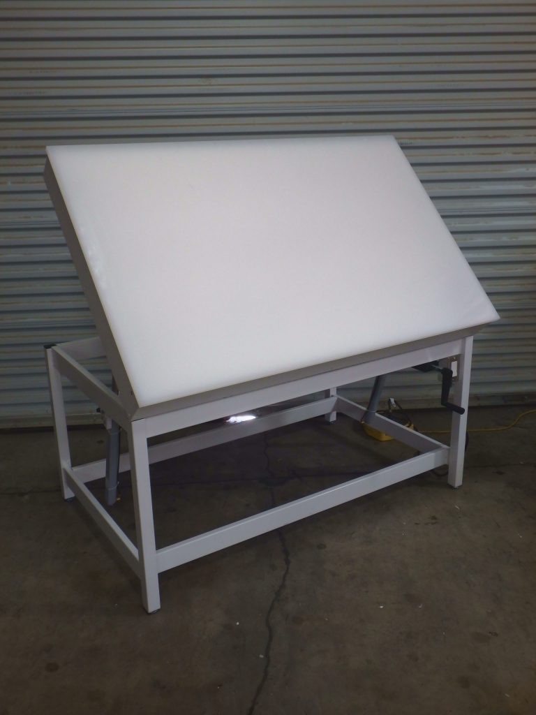 RDM Lift-Tilt Light Table - Model A-107P-LT-TILT-MAN-01 A-107P-LT-TILT-MAN-01 Tilt Top Light Table